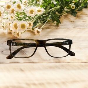 Versace Eyeglasses Eyewear Prescription Glasses Brown Tortoise 53017